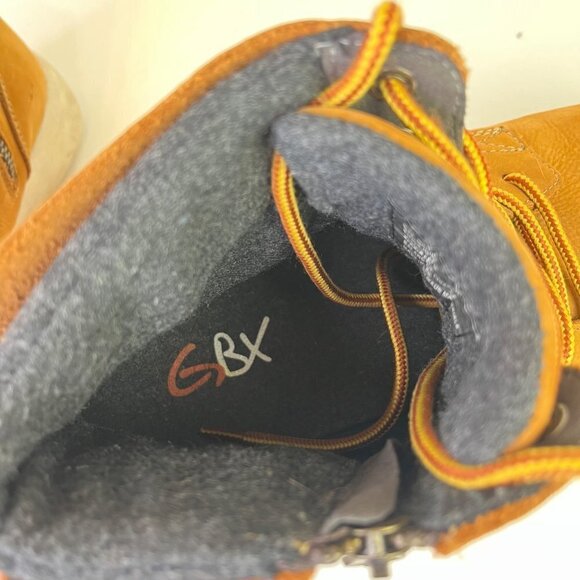 GBX Atomik Mens Ankle Boots Size 10 Lace Up Side Zip Tan Leather $90 MSRP - Picture 9 of 12